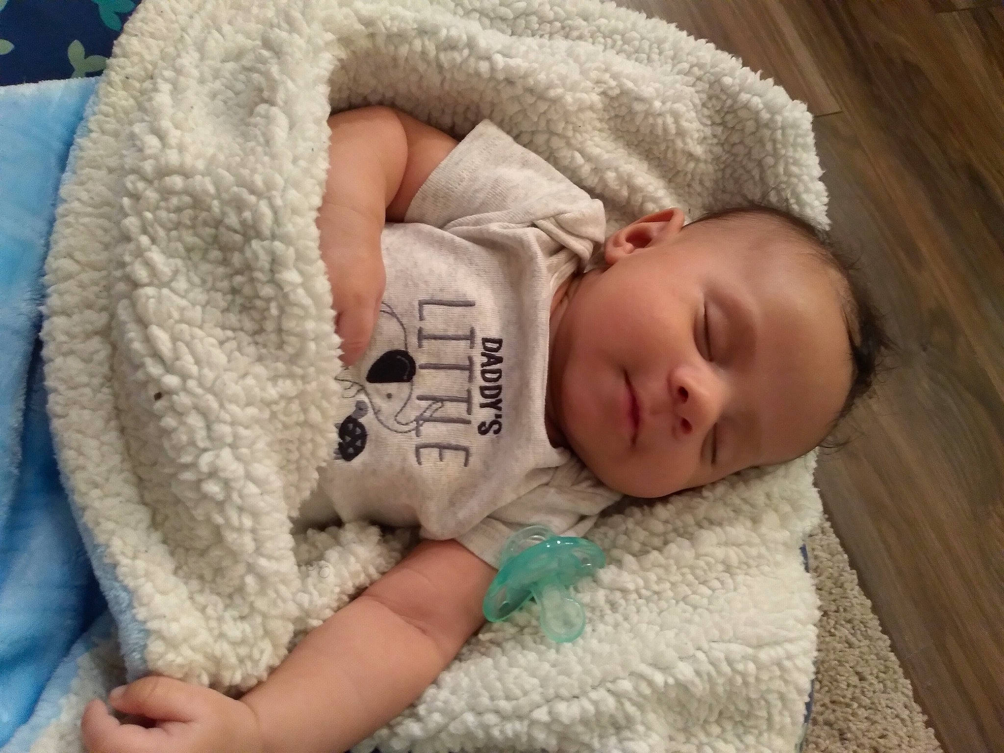 Deandre joined the competition — help win amazing prizes! baby, baby_sleeping, bedtime, birth, blanket, cheek, child, comfort, ear, hand, nap, nose, person, skin, sleep, toddler, wool