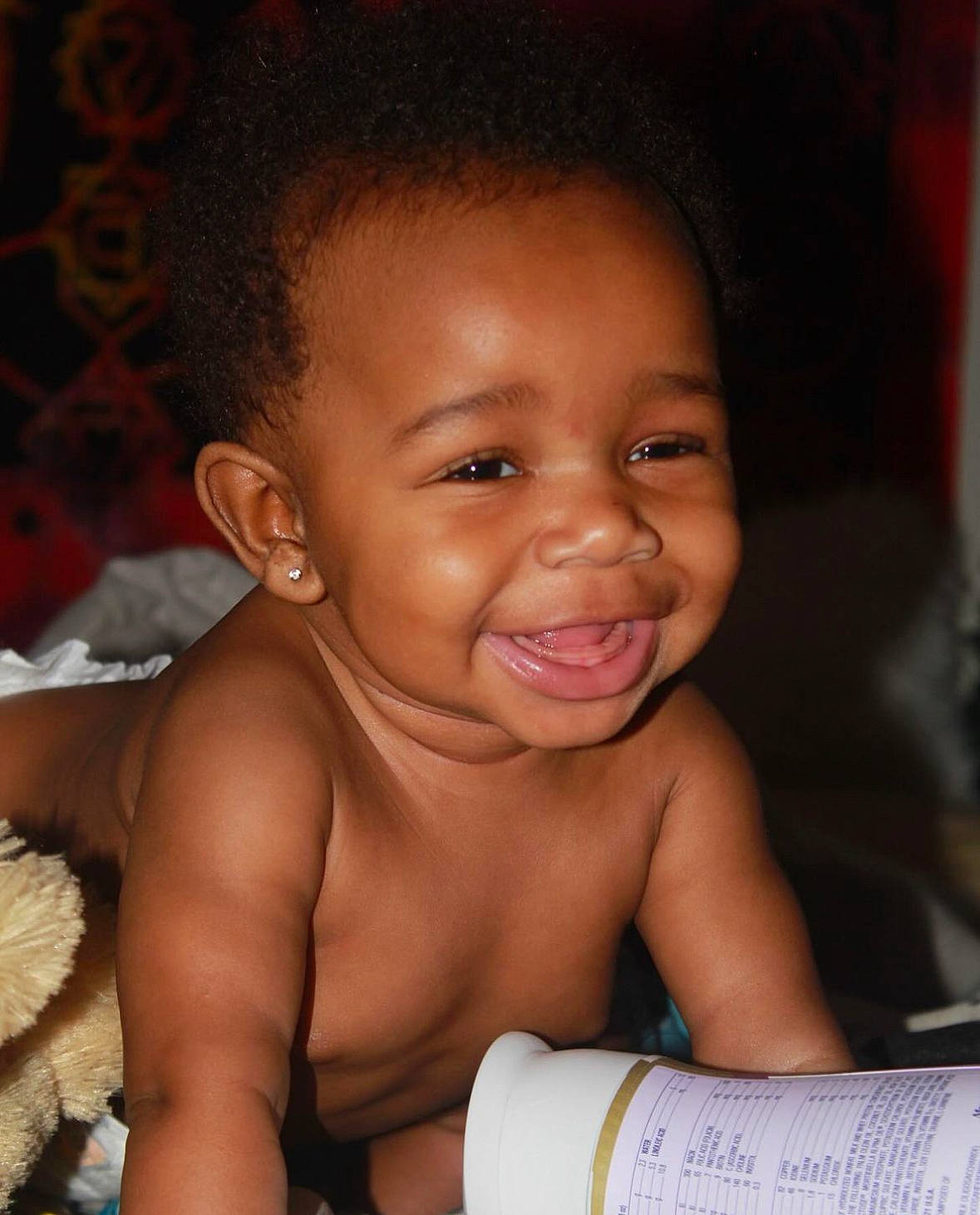 Deasia is registered to the contest to win money with this photo: baby, cheek, chest, chin, ear, eye, eyebrow, forehead, hairstyle, happy, iris, lip, mouth, muscle, neck, nose, organ, person, skin, smile