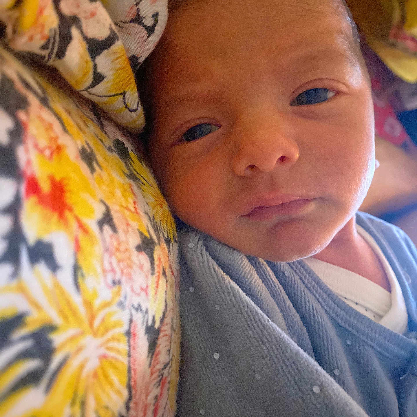 Louis participe au concours pour gagner de l'argent avec cette photo : baby, bed, blanket, clothing, cushion, face, furniture, happy, hat, head, homedecor, linen, newborn, person, photography, portrait, quilt, sleeping, smile, towel
