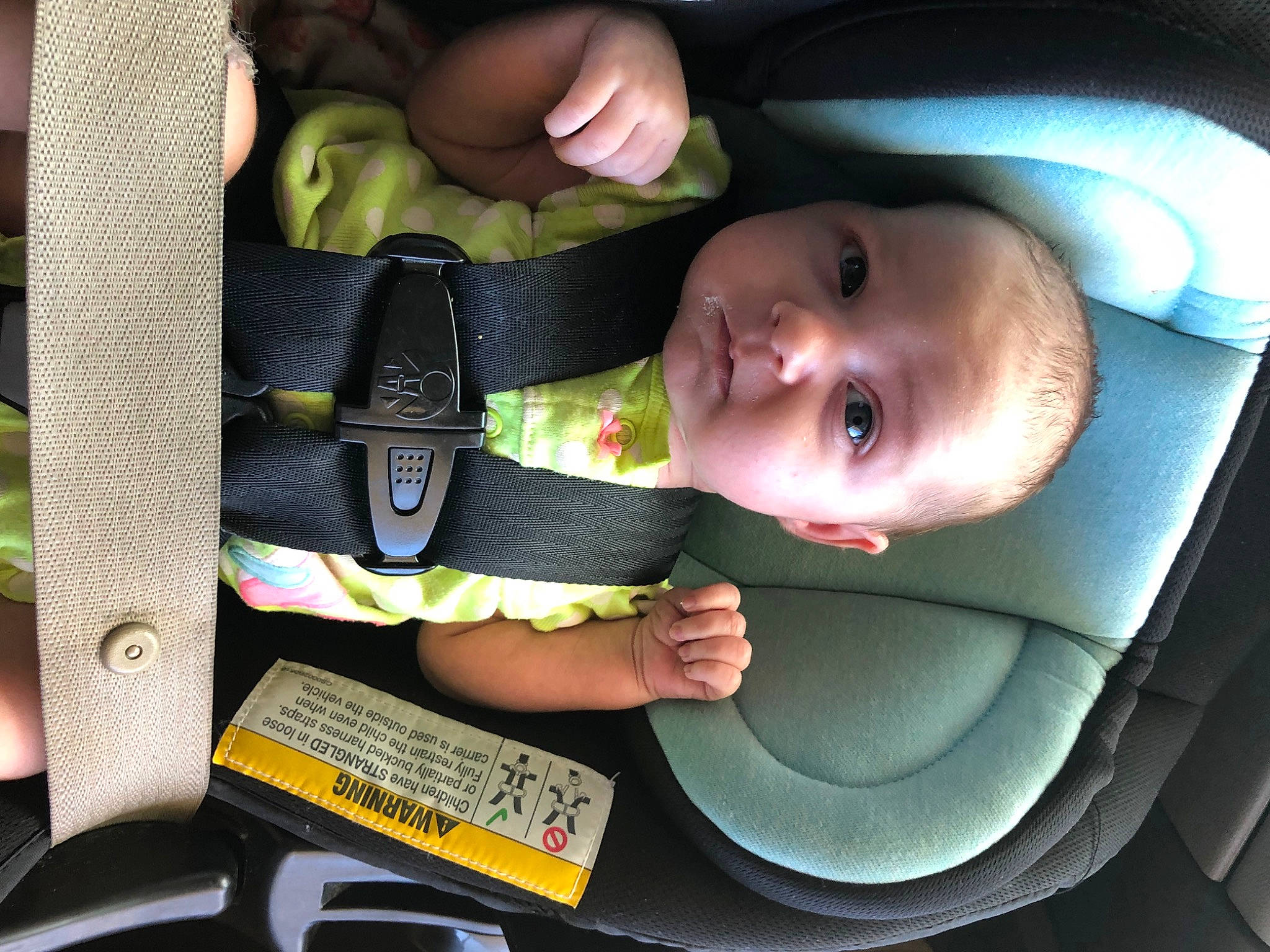 Rebecca joined the competition — help win amazing prizes! auto_part, baby, baby_carriage, baby_in_car_seat, baby_products, baby_safety, baby_toddler_clothing, car_seat, cheek, child, comfort, eye, finger, iris, mouth, nail, nose, person, smile, toddler