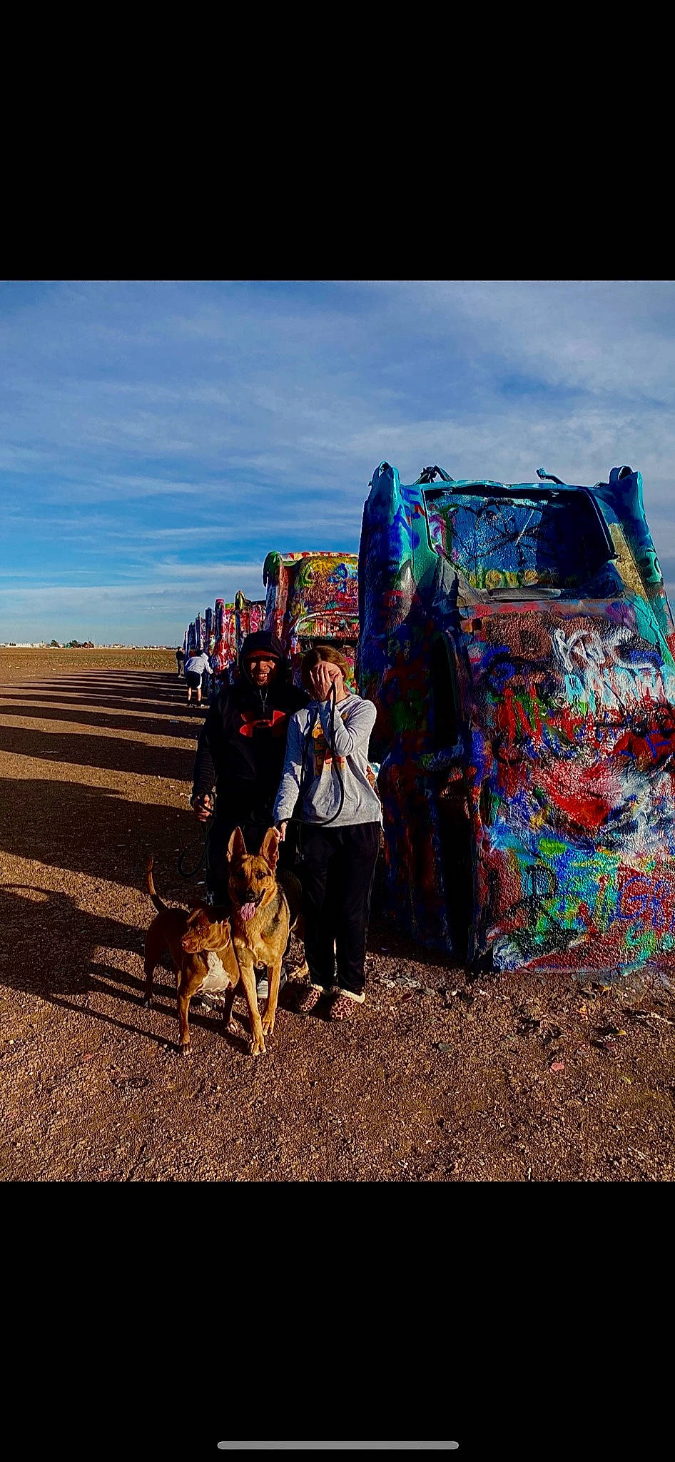 Sienna joined the competition — help win amazing prizes! aeolian_landform, art, cloud, dog, dog_breed, fun, landscape, leash, leisure, people_in_nature, recreation, rock, sky, soil, tints_and_shades, tourism, travel, visual_arts, walking, working_animal