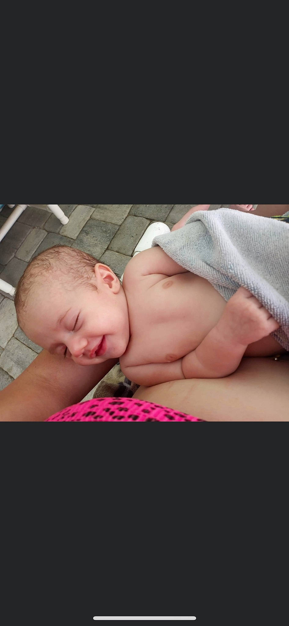 Brian is registered to the contest to win money with this photo: abdomen, baby, barechested, chest, child, comfort, elbow, flash_photography, flesh, foot, glasses, human_leg, knee, pattern, person, sitting, stomach, thigh, toddler, trunk