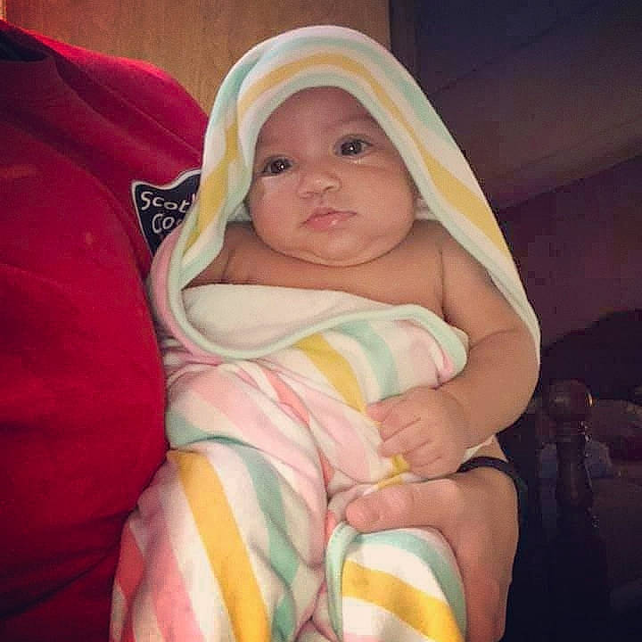 Journee is registered to the contest to win money with this photo: baby, baby_sleeping, baby_toddler_clothing, cheek, comfort, eye, eyebrow, finger, happy, headwear, human_body, linens, lip, mouth, nose, person, pink, skin, smile, textile