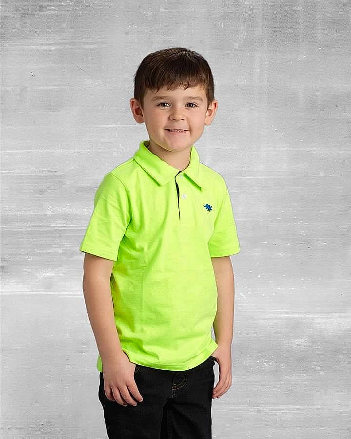 Gabe joined the competition — help win amazing prizes! child, clothing, collar, green, joy, neck, outerwear, person, polo_shirt, shirt, sleeve, standing, t_shirt, top