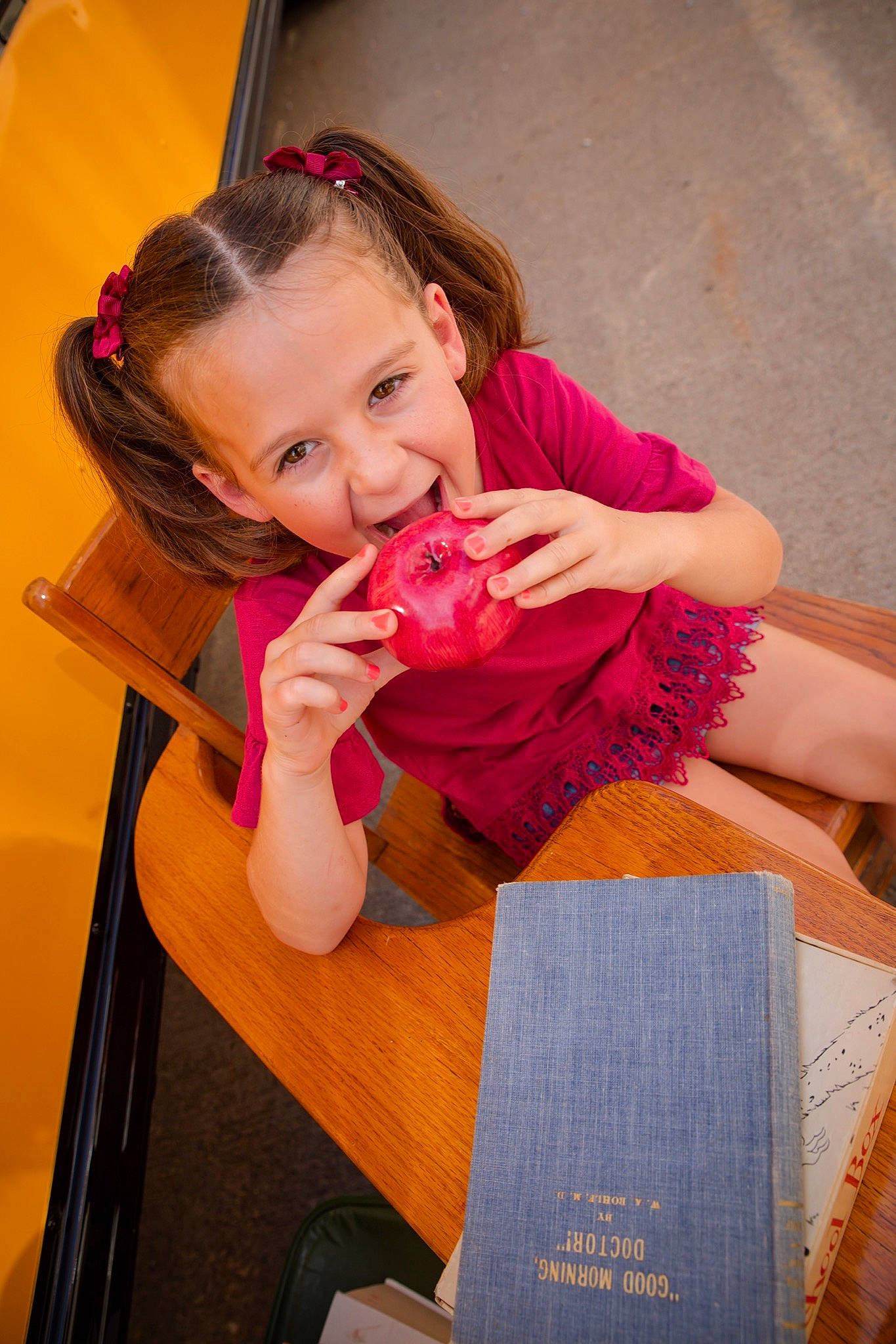 Alayna joined the competition — help win amazing prizes! baby, beauty, cheek, child, ear, face, finger, fun, happy, nose, party, person, pink, play, room, sitting, skin, toddler, vacation