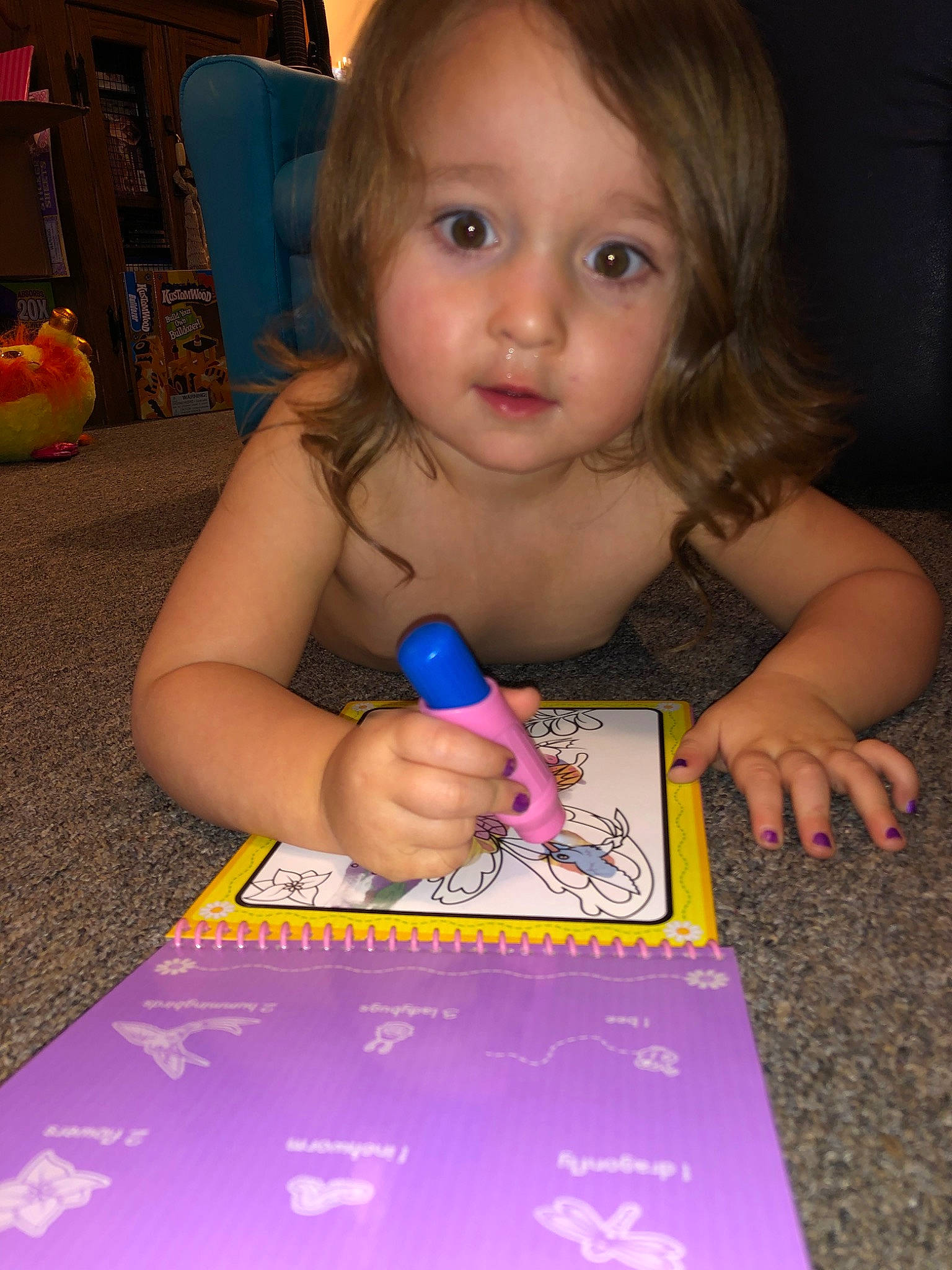 Natalyn is registered to the contest to win money with this photo: child, finger, fun, learning, person, play, smile, toddler, writing_implement