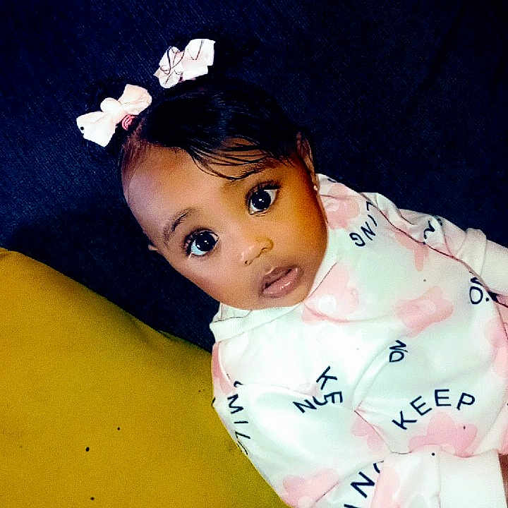 Kenslie joined the competition — help win amazing prizes! accessories, baby, blackhair, clothing, couch, cushion, dress, face, formalwear, furniture, hair, happy, head, homedecor, newborn, person, photography, portrait, selfie, smile