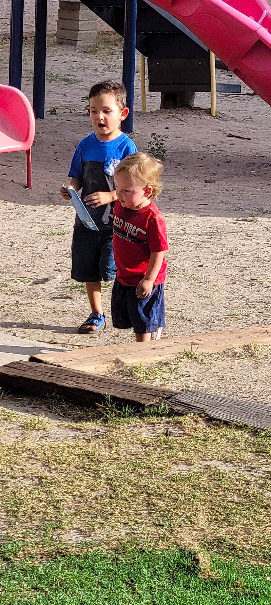 Zachary is registered to the contest to win money with this photo: child, fun, games, grass, landscape, leisure, person, play, recreation, shadow, shorts, soil, t_shirt, toddler, vacation, walking