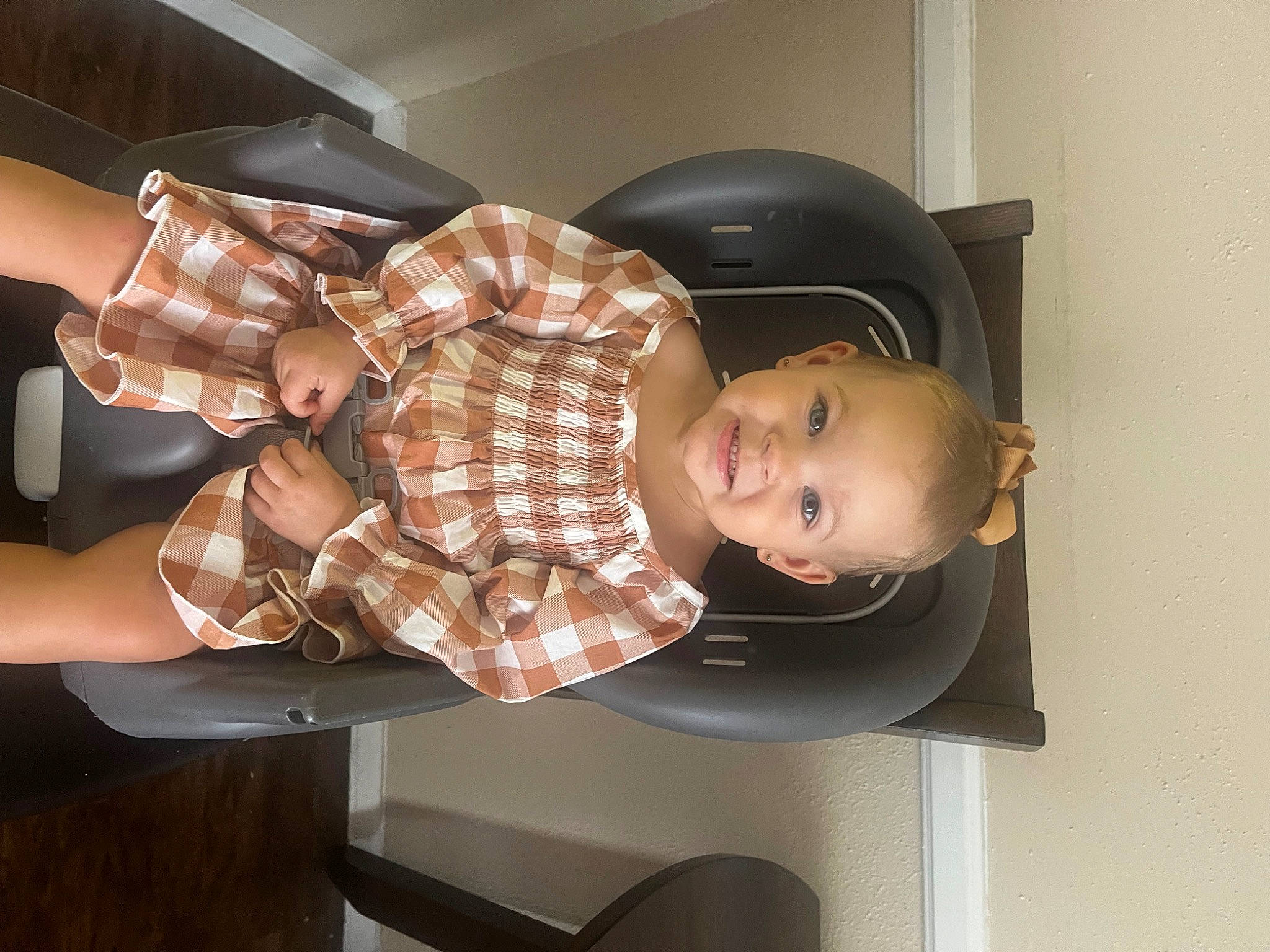 Mila joined the competition — help win amazing prizes! auto_part, automotive_design, chest, child, comfort, elbow, eyewear, fashion_accessory, flash_photography, fun, hat, headgear, human_leg, pattern, person, personal_protective_equipment, plaid, room, smile, thigh