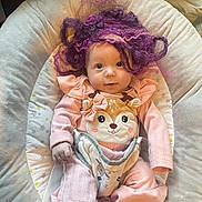 Nala-Fay is registered to the contest to win money with this photo: baby, bed, blanket, clothing, costume, couch, crib, cushion, face, furniture, hair, hat, head, homedecor, infantbed, person, photography, portrait, purple, toy