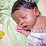Syncerely is registered to the contest to win money with this photo: baby, newborn, sleeping, crown, lace, fabric, soft, peaceful, portrait, infant, cute, resting, closeup, head, hand, skin, indoors, cozy, tiny, adorable