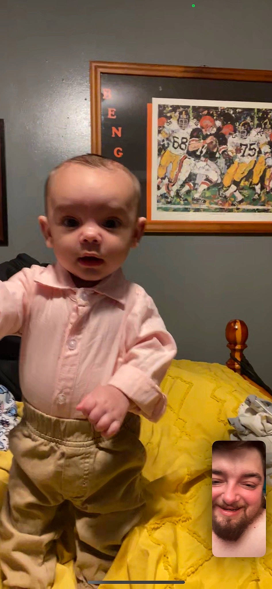 Kashton joined the competition — help win amazing prizes! art, baby, cheek, child, event, flesh, fun, happy, joy, mouth, nose, orange, organ, person, picture_frame, room, sitting, skin, t_shirt, textile