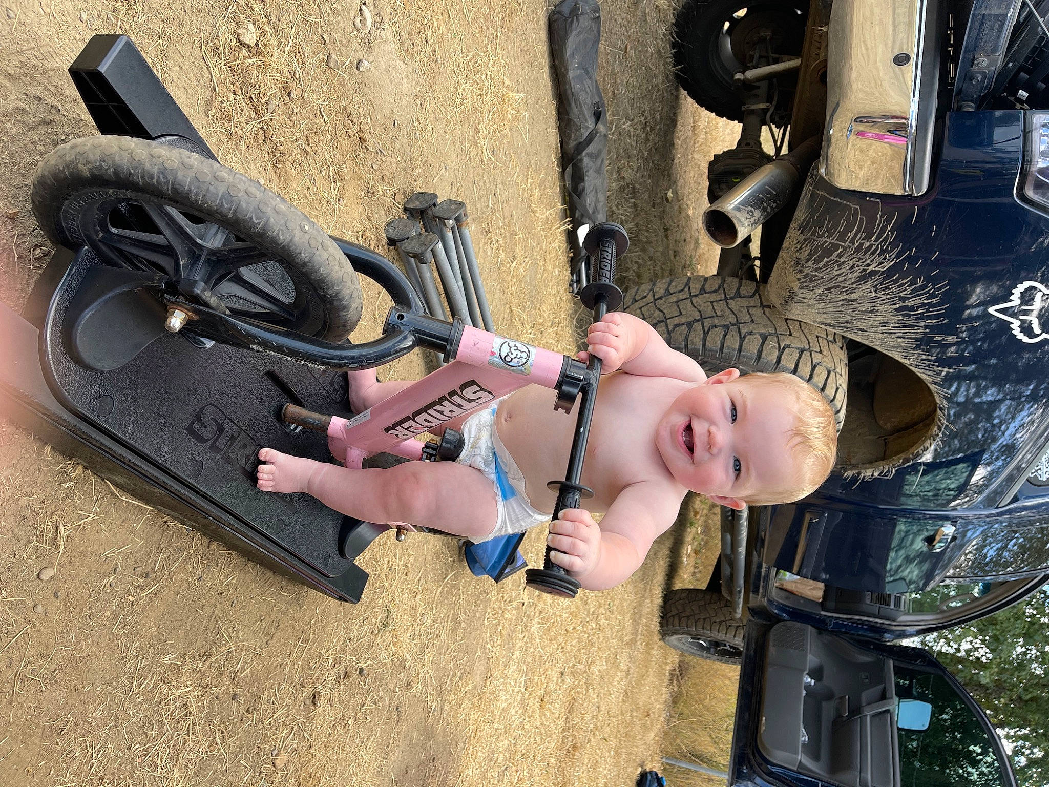 Kaison joined the competition — help win amazing prizes! auto_part, automotive_design, automotive_exterior, automotive_tire, automotive_wheel_system, bumper, fender, fun, human_leg, joy, machine, motor_vehicle, person, personal_protective_equipment, recreation, rim, thigh, tire, toddler, vehicle_door