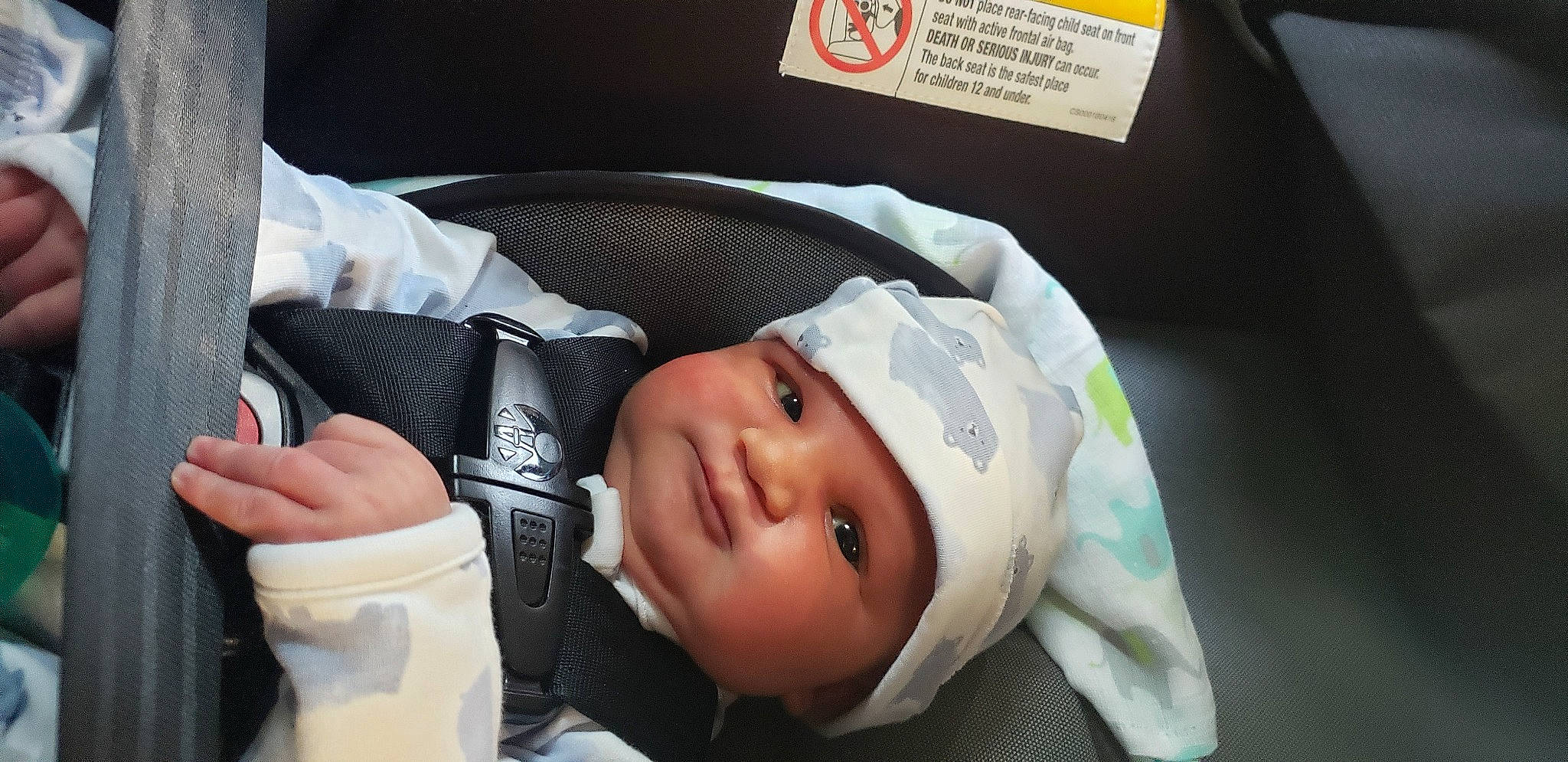 Demetrius is registered to the contest to win money with this photo: auto_part, baby, baby_carriage, baby_in_car_seat, baby_products, baby_safety, baby_toddler_clothing, cap, car_seat, cheek, child, comfort, hat, headwear, helmet, nap, person, personal_protective_equipment, sitting, sleep