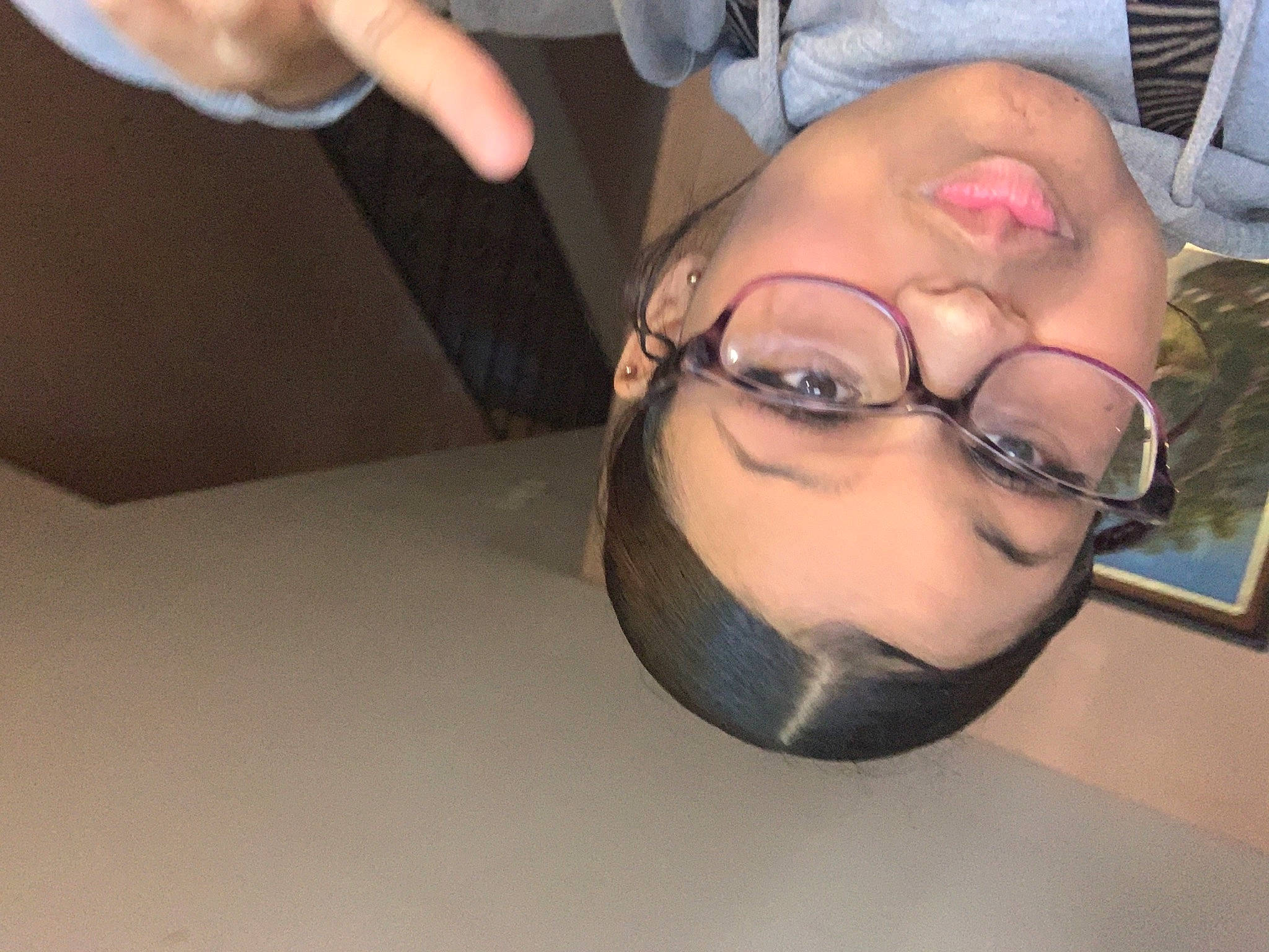 Nevaeh is registered to the contest to win money with this photo: beard, eyebrow, eyelash, eyewear, facial_hair, finger, fun, gesture, glasses, hand, happy, jaw, lip, mouth, neck, nose, person, plant, smile, tree