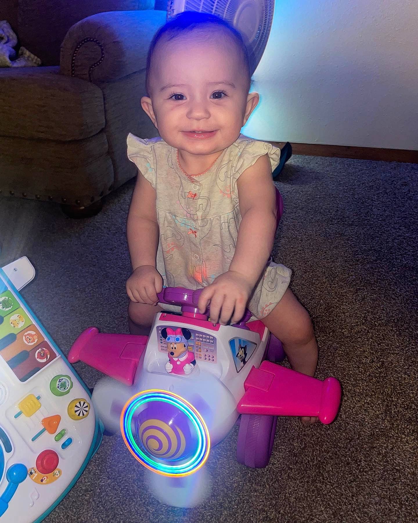 Jacquelyn joined the competition — help win amazing prizes! baby, baby_playing_with_toys, baby_toddler_clothing, blue, child, cool, costume_hat, electric_blue, fun, happy, joy, magenta, party_supply, person, pink, play, product, purple, smile, toddler