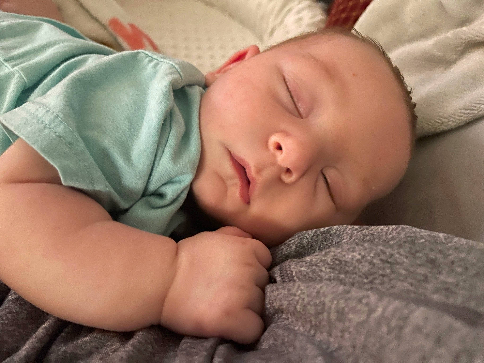 William joined the competition — help win amazing prizes! baby, baby_sleeping, baby_toddler_clothing, bedding, bedtime, cheek, child, comfort, grass, happy, linens, nap, nose, pattern, person, portrait_photography, sitting, skin, sleep, sleeve