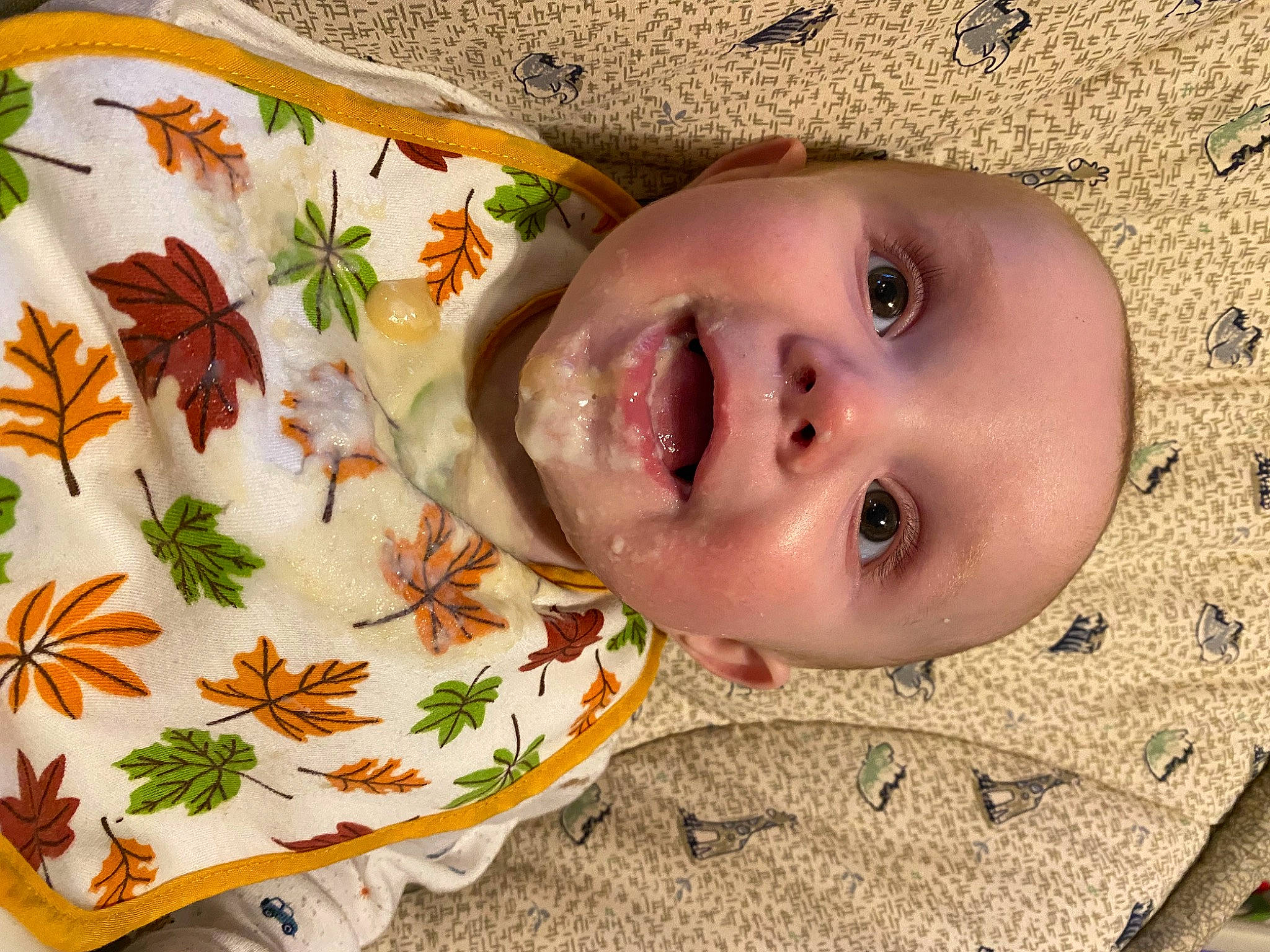 Avery is registered to the contest to win money with this photo: baby, child, dishware, event, eye, grass, happy, hat, linens, lip, nose, pattern, person, plant, plate, smile, toddler