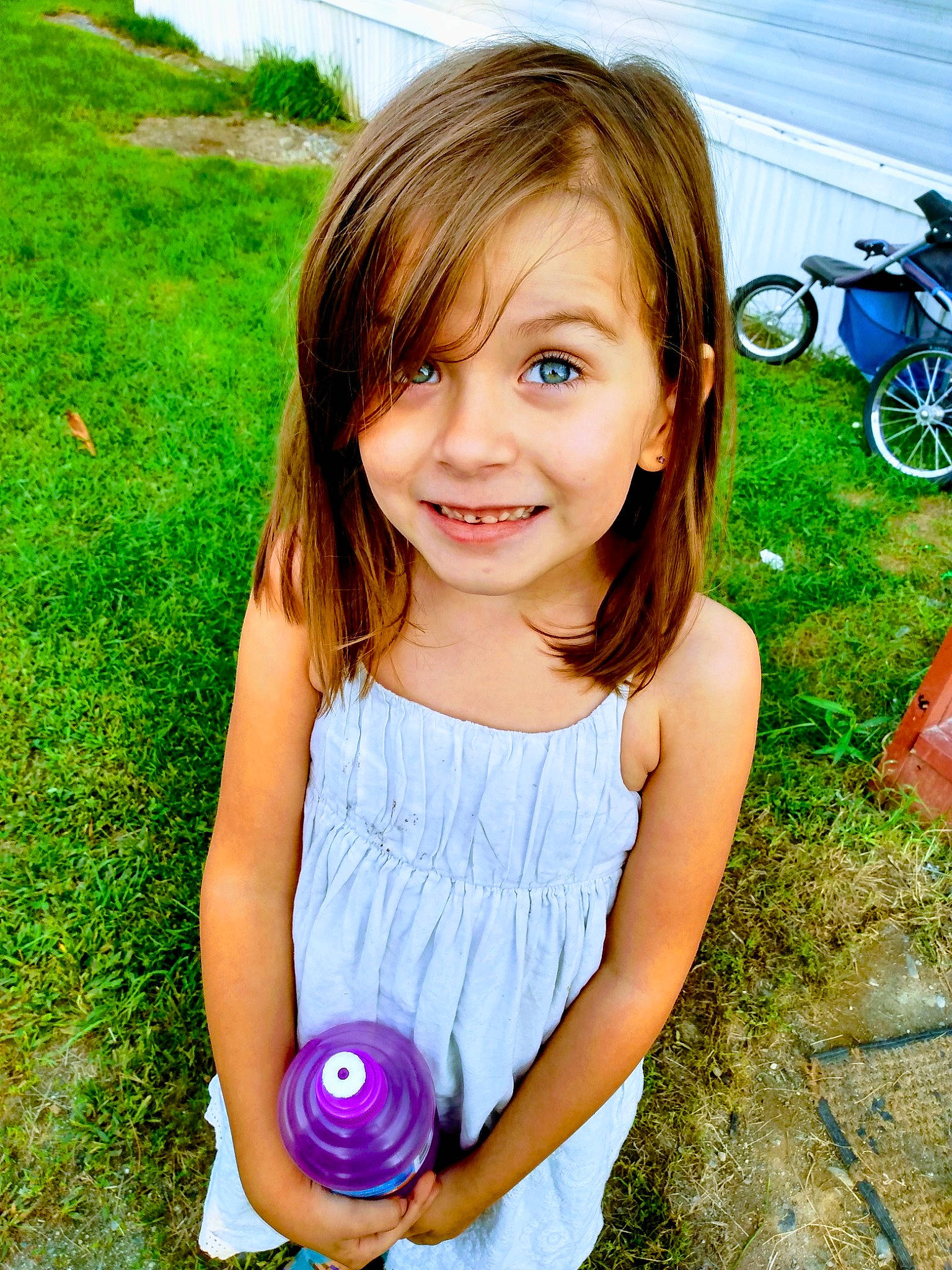 Tatianna joined the competition — help win amazing prizes! bangs, beauty, bicycle, bicycle_tire, bicycle_wheel, child, electric_blue, fun, grass, green, happy, joy, people_in_nature, person, pink, plant, smile, summer, t_shirt, tire