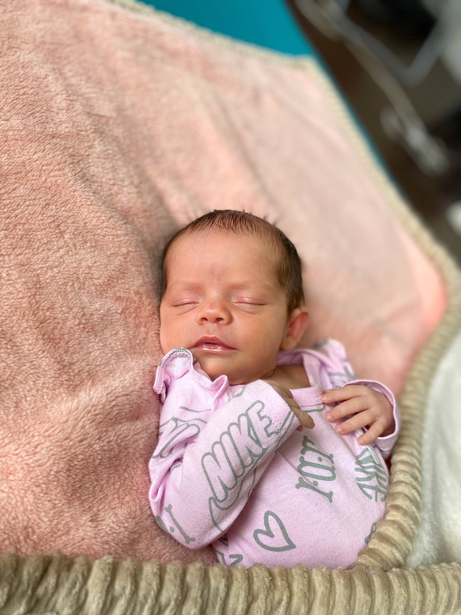 Kinsley joined the competition — help win amazing prizes! baby, baby_products, baby_sleeping, baby_toddler_clothing, cheek, child, comfort, eye, finger, fur, gesture, happy, head, linens, lip, nose, person, sitting, skin, toddler