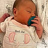Rosalyn Jean is registered to the contest to win money with this photo: newborn, baby, sleeping, pacifier, onesie, elephant, blanket, zebra_pattern, infant, cute, peaceful, hand, clothing, soft, lying_down, portrait, child, indoor, resting, babywear