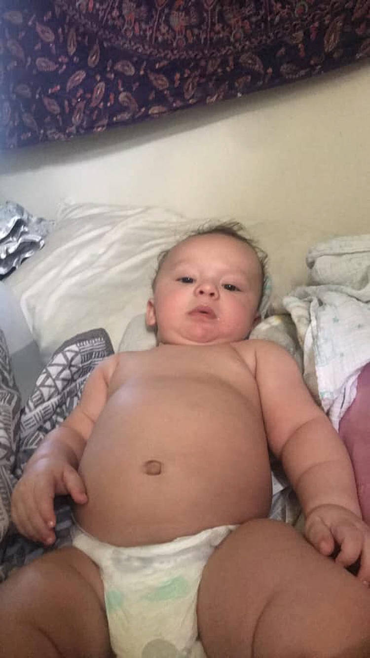 Isiah joined the competition — help win amazing prizes! abdomen, baby, birth, cheek, chest, child, muscle, person, stomach, thumb, toddler, trunk