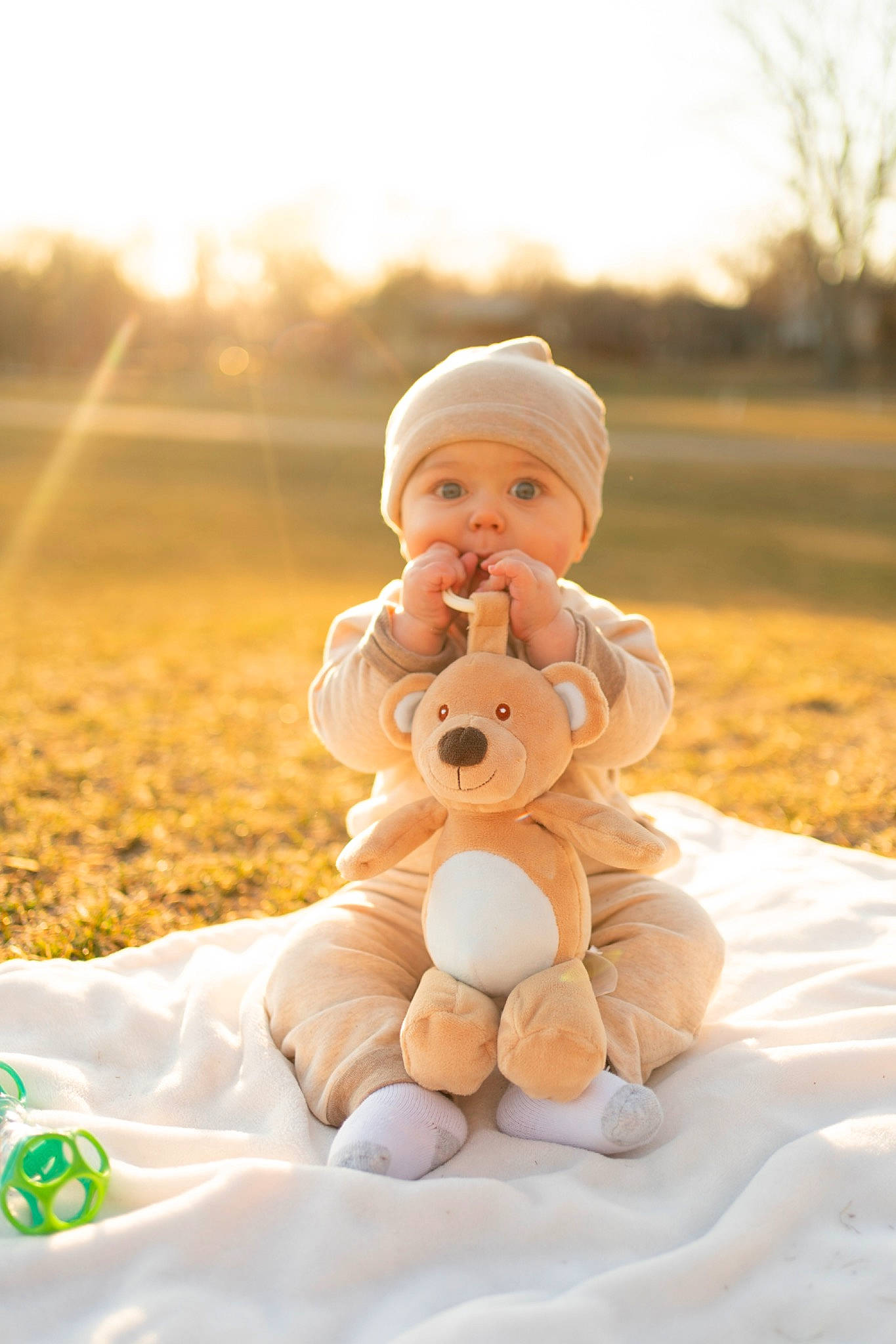 Phoenix joined the competition — help win amazing prizes! baby, child, comfort, eye, face, flash_photography, fun, gesture, grass, happy, hat, head, headwear, human_body, morning, orange, people_in_nature, person, skin, sky