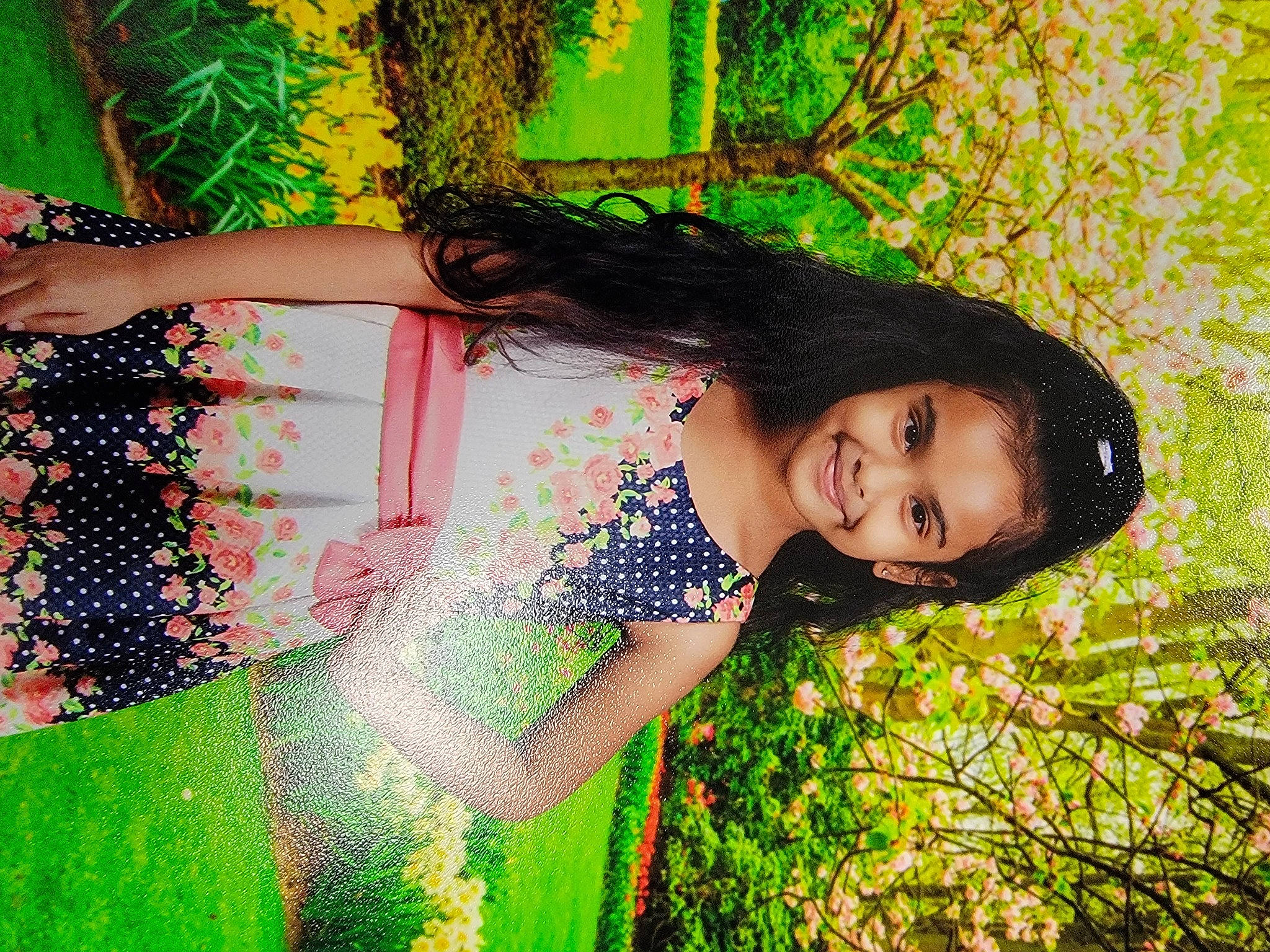 Kiara is registered to the contest to win money with this photo: arm, cool, fawn, flash_photography, fun, grass, green, hairstyle, happy, human_body, joy, lip, people_in_nature, person, plant, shoulder, skin, smile, sunlight, thigh