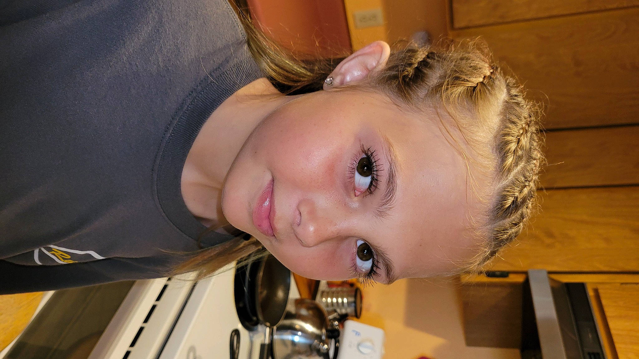 Braelynn is registered to the contest to win money with this photo: bangs, black_hair, cheek, child, chin, ear, eyebrow, eyelash, forehead, fun, hair_care, happy, jaw, lip, makeover, mouth, neck, nose, person, skin