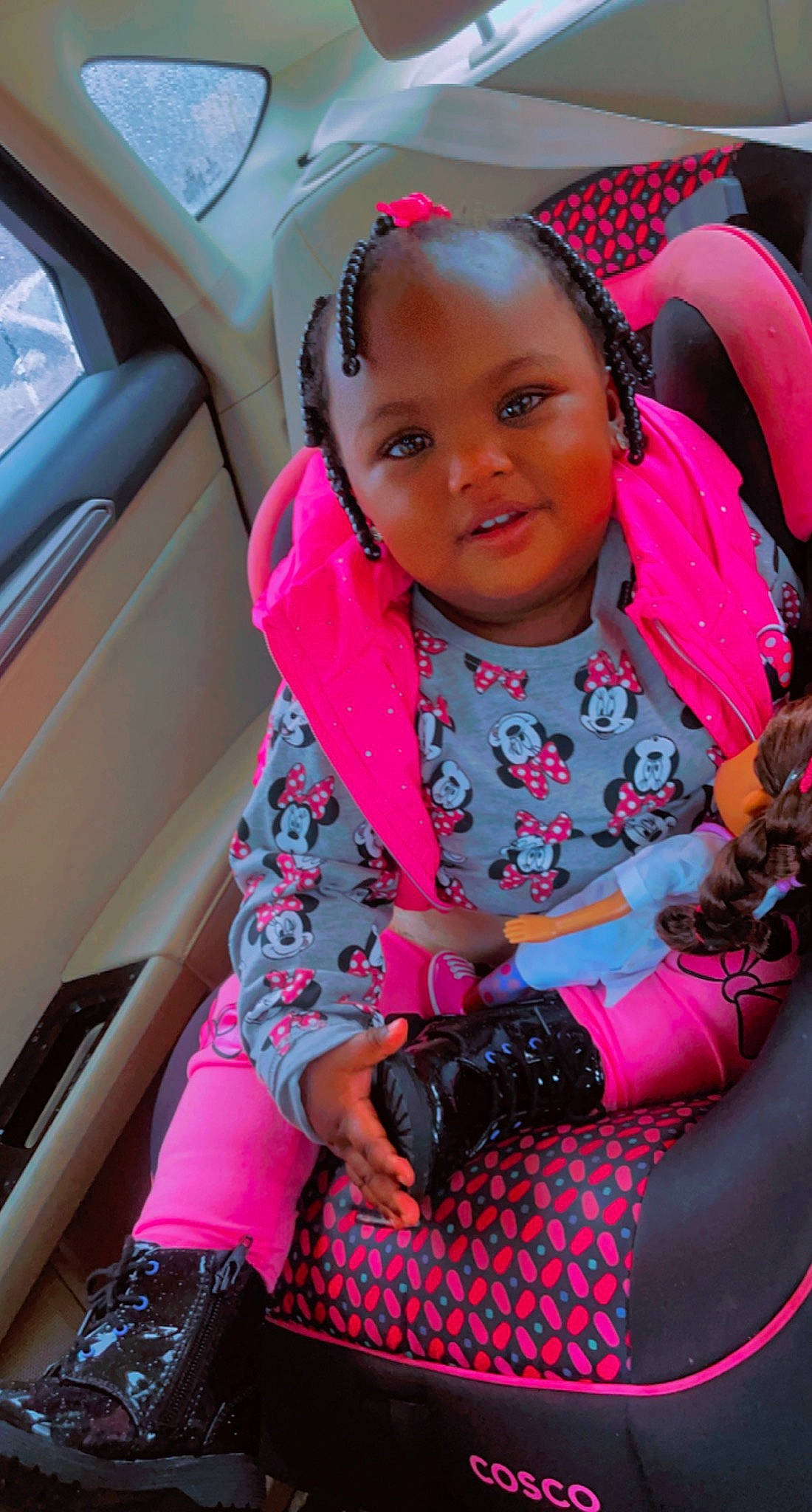 Anyla joined the competition — help win amazing prizes! auto_part, automotive_design, automotive_exterior, black, car_seat, child, eye, fun, happy, leisure, lip, magenta, motor_vehicle, person, pink, skin, smile, steering_wheel, toddler, travel