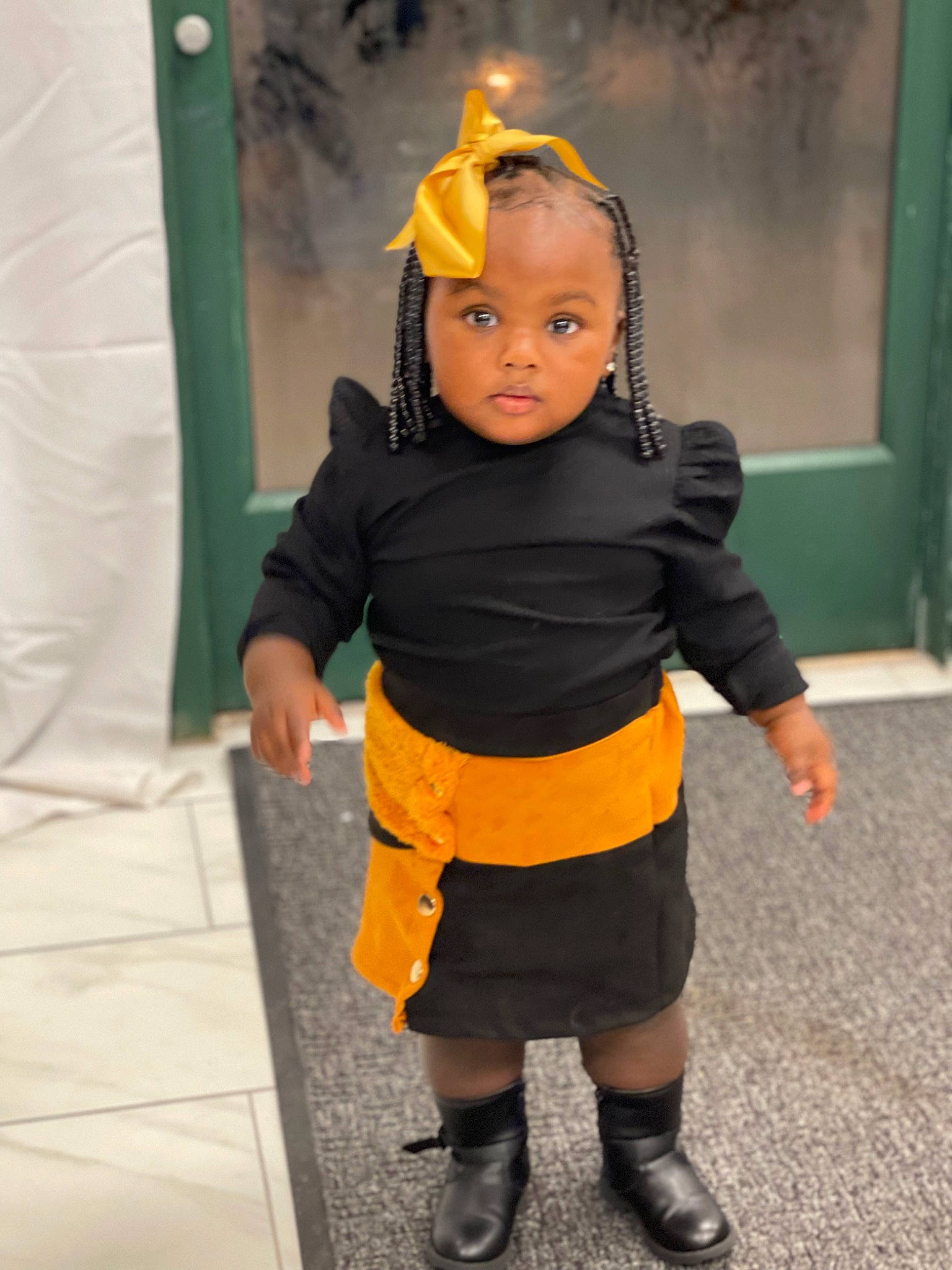 Anyla is registered to the contest to win money with this photo: animation, baby, baby_toddler_clothing, boot, child, cosplay, costume, fashion_accessory, fashion_design, fictional_character, fun, headgear, person, personal_protective_equipment, recreation, sleeve, street_fashion, toddler, trick_or_treat