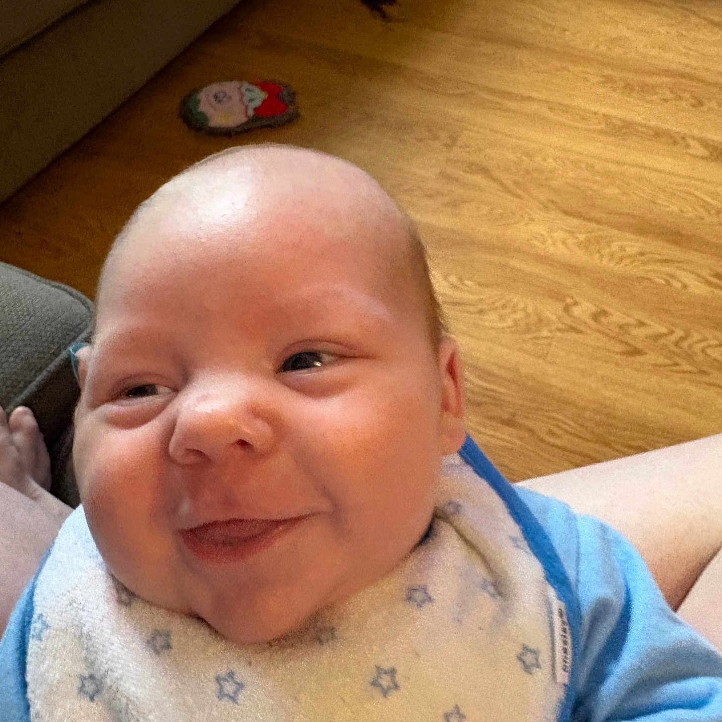 Oakley joined the competition — help win amazing prizes! baby, clothing, couch, cushion, face, footwear, furniture, happy, head, homedecor, indoors, laughing, newborn, person, photography, portrait, selfie, shoe, smile, wood