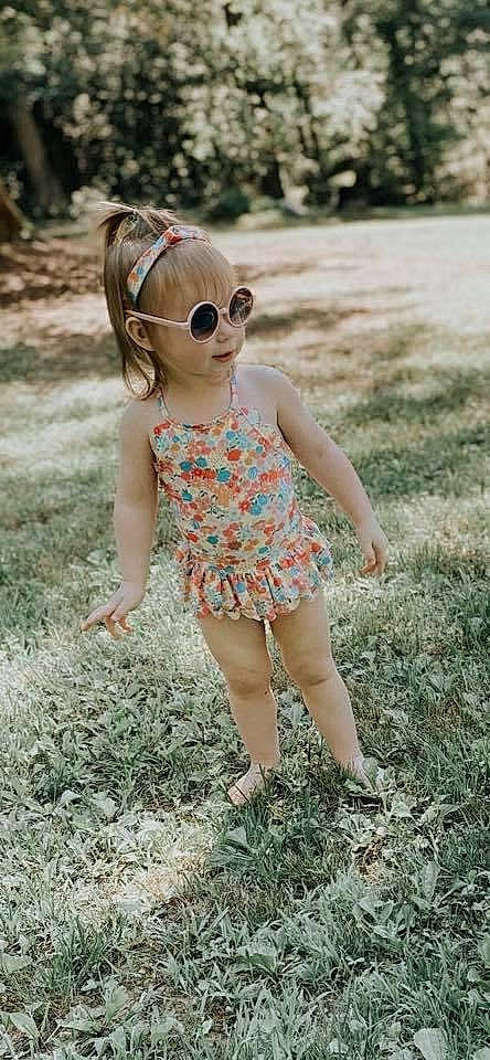 Riverlyn joined the competition — help win amazing prizes! arm, blond, day_dress, doll, eyewear, fawn, grass, hand, happy, long_hair, pattern, people_in_nature, person, plant, street_fashion, summer, sunglasses, toddler, toy, vision_care