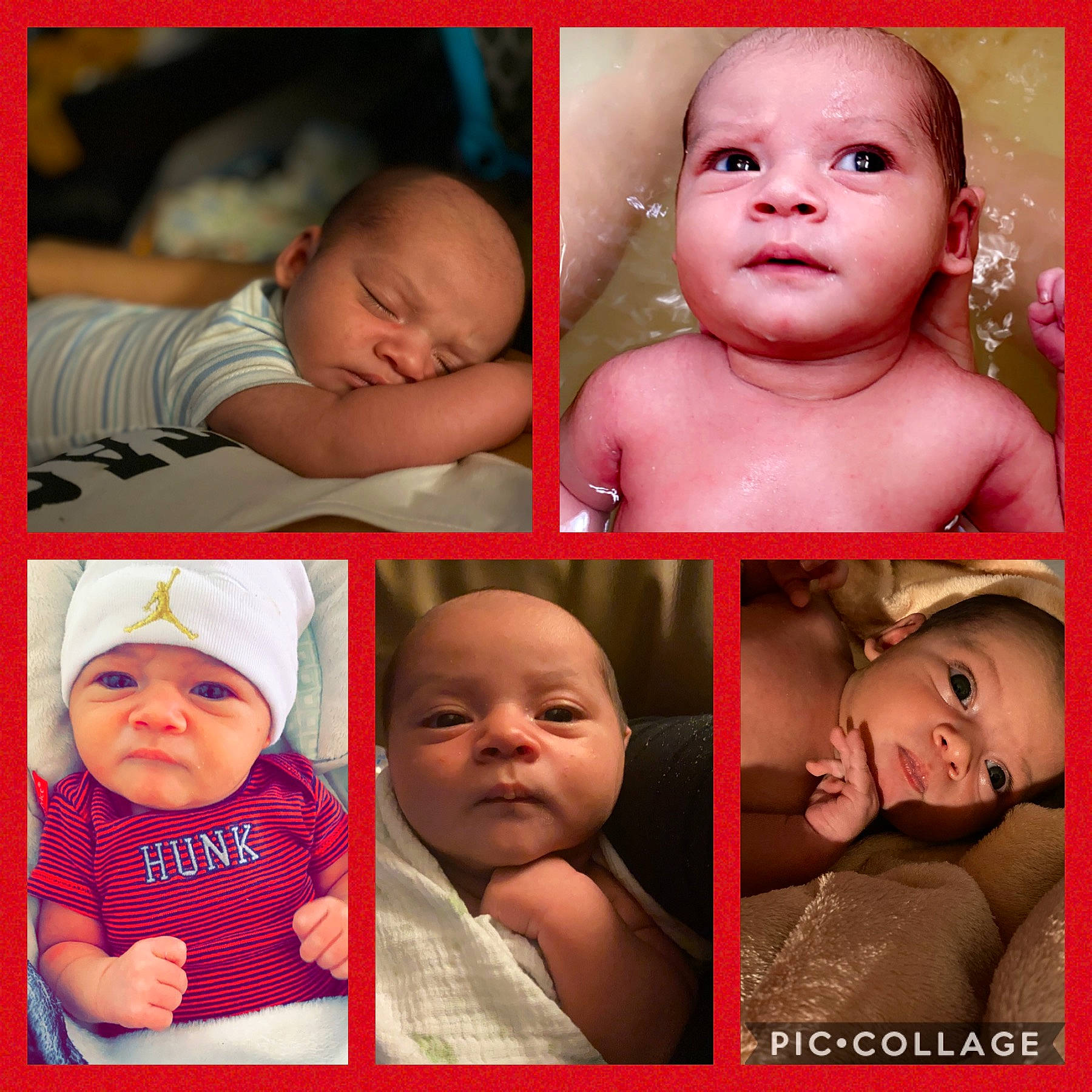 Mateo is registered to the contest to win money with this photo: art, baby, baby_making_funny_faces, cheek, child, chin, collage, face, facial_expression, head, headwear, lip, mouth, nose, person, photo_caption, photograph, photography, photomontage, pink