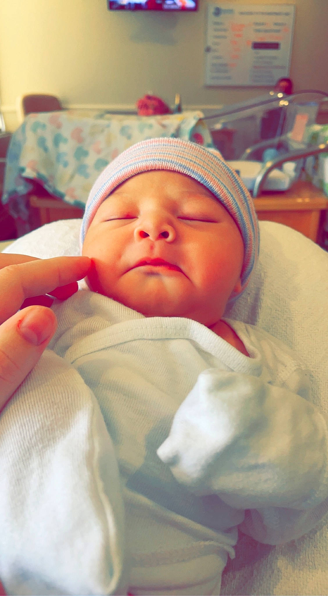 Mckenna joined the competition — help win amazing prizes! baby, baby_products, baby_sleeping, bedtime, cheek, child, childbirth, comfort, eye, eyebrow, finger, headwear, linens, mouth, nap, nose, person, room, skin, sleep