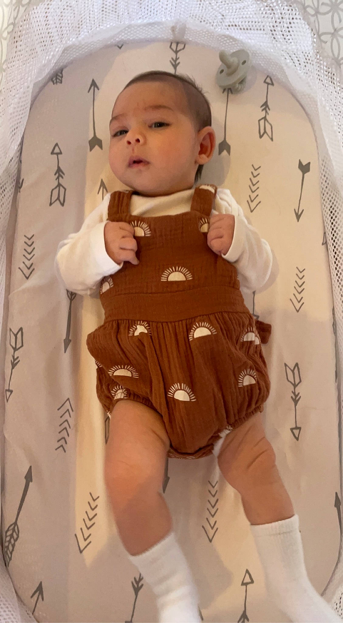 Mckenna joined the competition — help win amazing prizes! baby, baby_products, baby_toddler_clothing, carmine, cheek, child, comfort, fashion_design, finger, human_leg, knee, nail, pattern, person, personal_protective_equipment, sitting, skin, sleeve, thigh, thumb