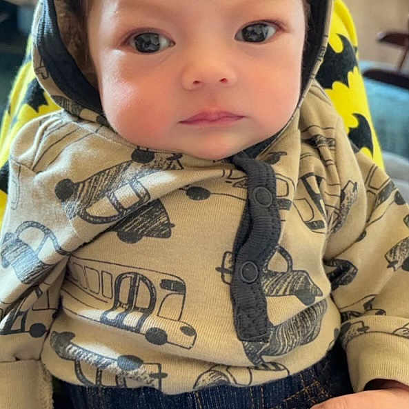 Franky joined the competition — help win amazing prizes! baby, baby_toddler_clothing, cheek, child, cool, ear, eye, eyebrow, forehead, fun, head, iris, mammal, military_camouflage, nose, pattern, plaid, skin, sleeve, toddler
