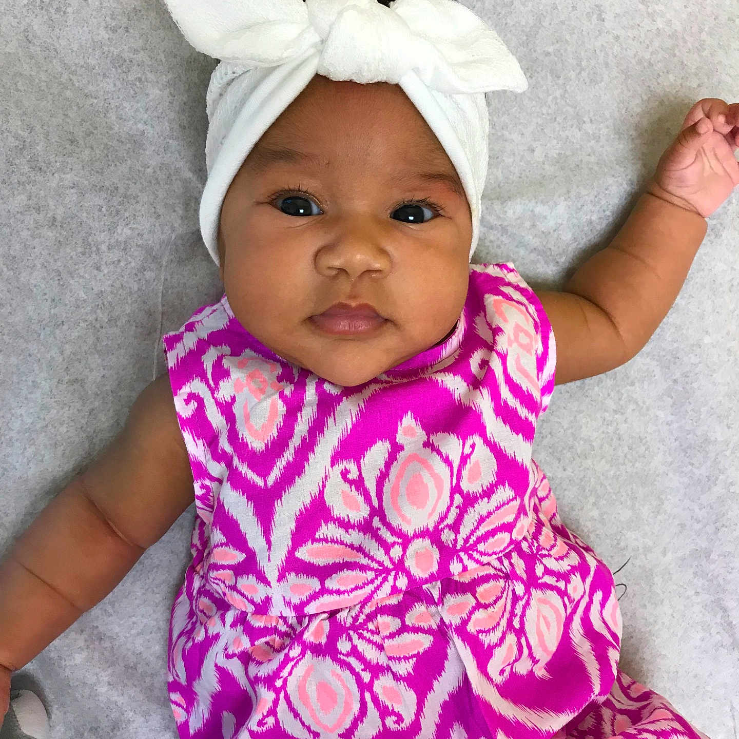 Rilynn is registered to the contest to win money with this photo: child, girl, hair_accessory, infant, magenta, pink, product, purple, skin, textile, toddler