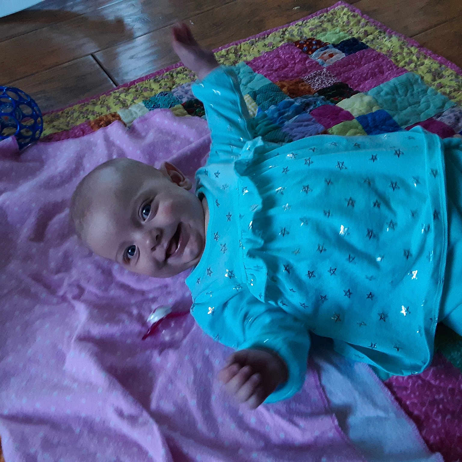 Scarlette is registered to the contest to win money with this photo: baby, baby_products, blanket, child, nap_mat, playmat, purple, textile, toddler