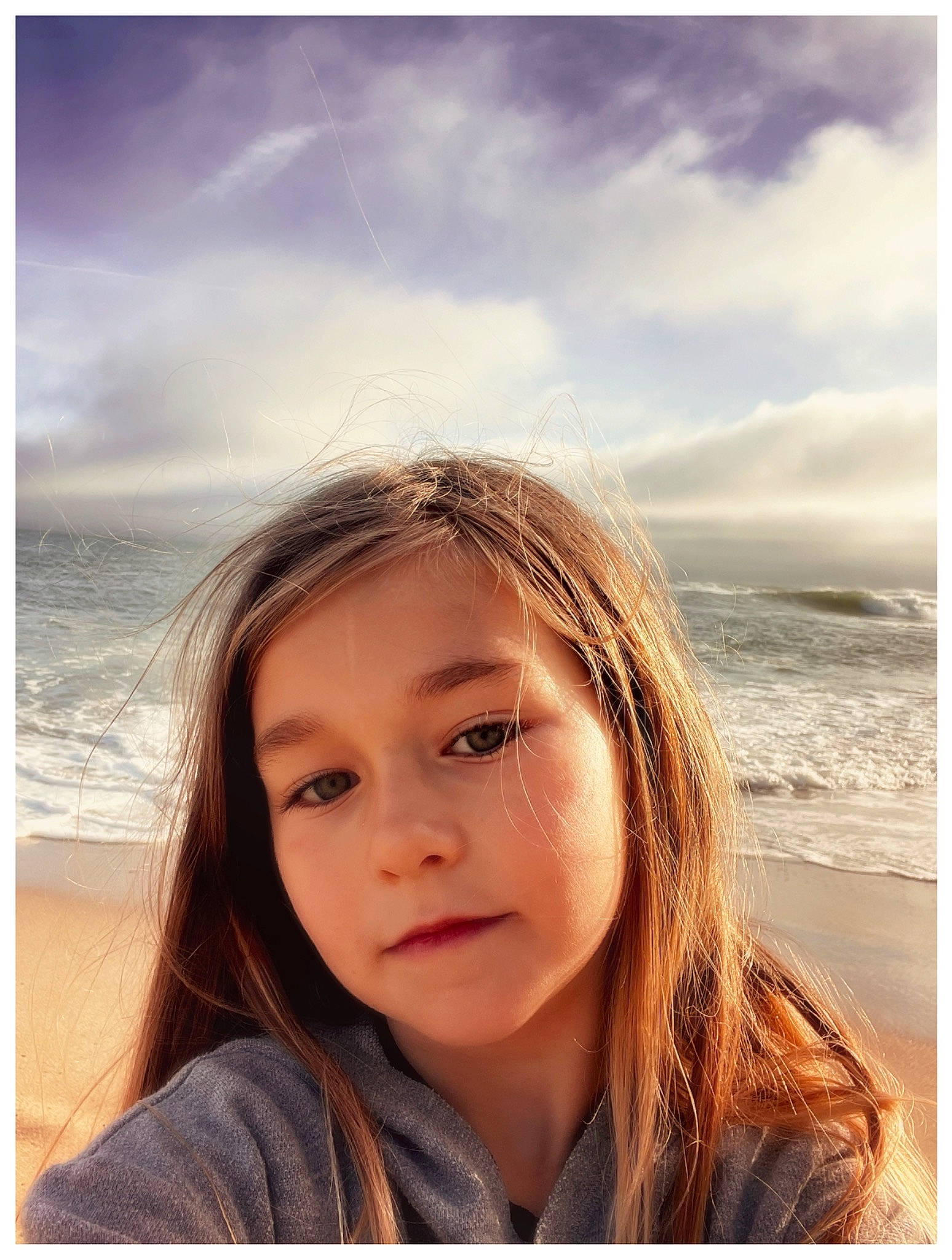 Madison joined the competition — help win amazing prizes! beach, blond, cloud, flash_photography, fun, grass, happy, horizon, landscape, nature, ocean, people_in_nature, person, portrait_photography, sky, stock_photography, surfer_hair, toddler, travel, water