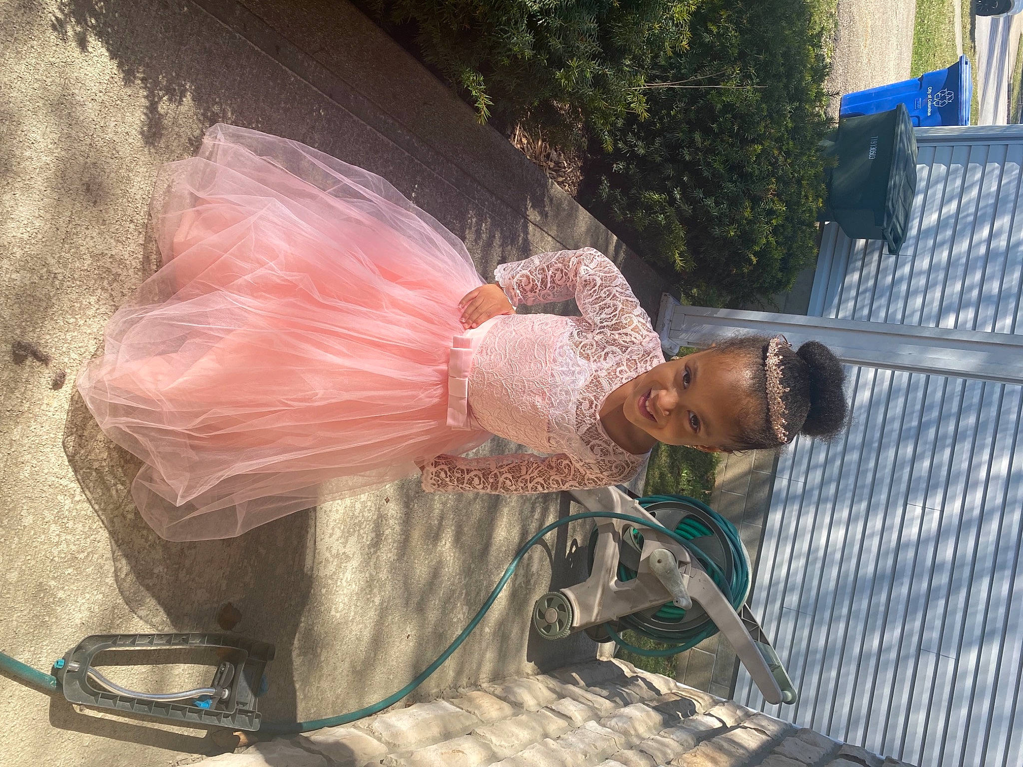 Randi joined the competition — help win amazing prizes! bridal_accessory, bridal_clothing, dress, event, eyewear, fashion_accessory, fawn, feather, fun, gown, happy, headpiece, joy, leisure, peach, person, plant, tail, tradition, tree