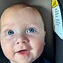 Westynn is registered to the contest to win money with this photo: baby, blue_eyes, car_seat, child, close_up, face, infant, person, seat_belt, safety, smiling, soft_lighting, straps, young_child, cute, head, clothing, indoor, skin, expression