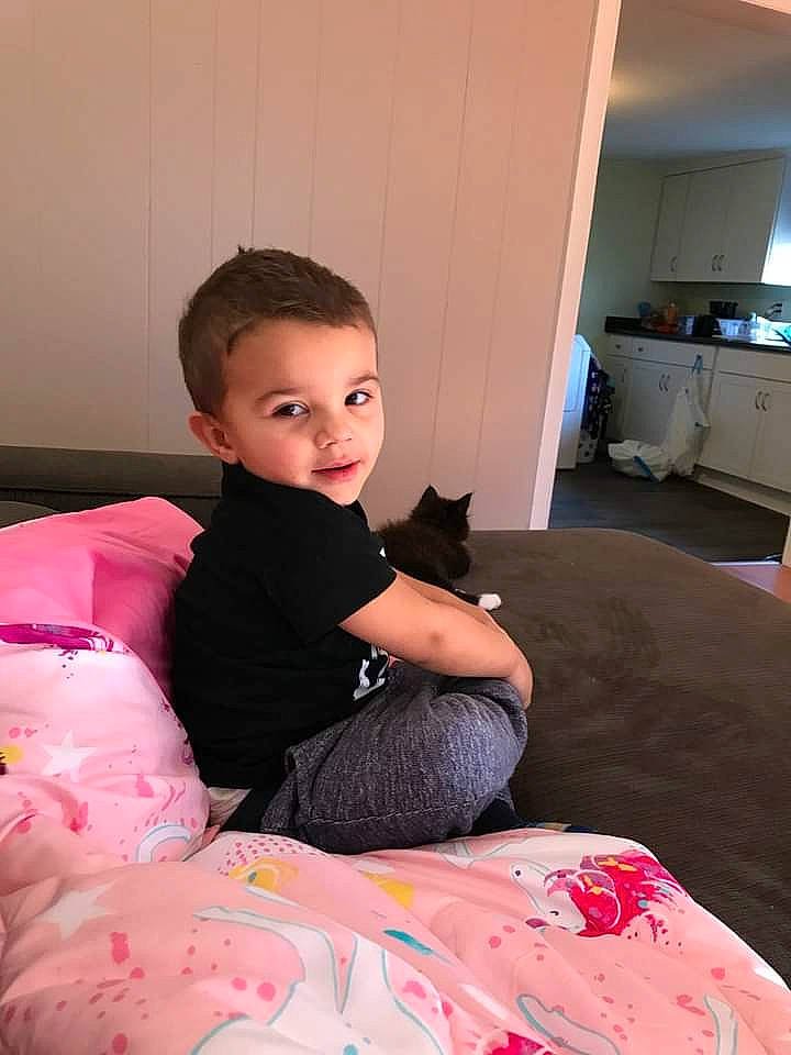 Kaisen is registered to the contest to win money with this photo: cabinetry, carmine, chest_of_drawers, comfort, flooring, fun, fur, happy, human_leg, knee, lap, linens, magenta, mammal, pattern, person, pink, room, sleeve, thigh