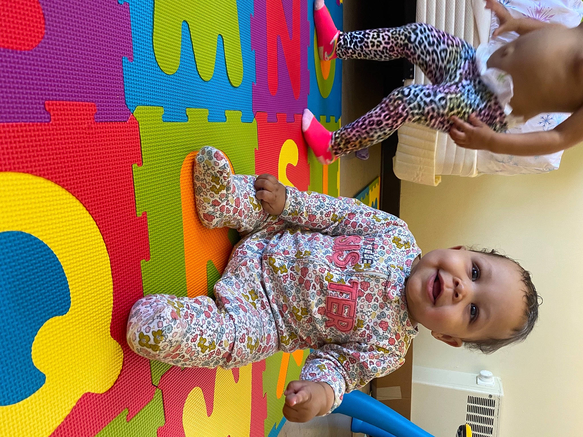 Mylie joined the competition — help win amazing prizes! art, baby, baby_toddler_clothing, blue, dress, facial_expression, fun, happy, joy, leg, leisure, magenta, person, photograph, purple, red, smile, snapshot, t_shirt, textile