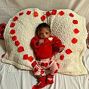 Harmonii is registered to the contest to win money with this photo: baby, blanket, crib, face, furniture, head, infantbed, loveheartsymbol, person, sitting, symbol