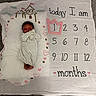 Harmonii is registered to the contest to win money with this photo: baby, blanket, crib, face, furniture, head, infantbed, number, person, symbol, text