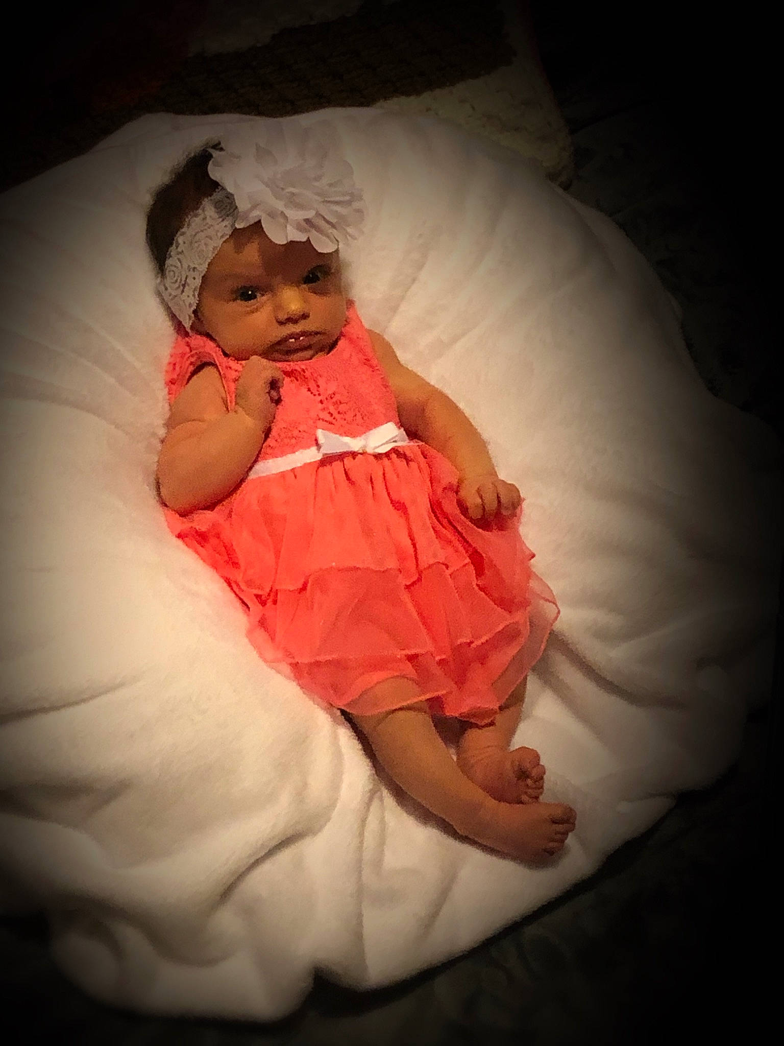 Blakeley joined the competition — help win amazing prizes! abdomen, baby, bedtime, cheek, child, dress, eye, finger, fun, hair_accessory, happy, headwear, person, photography, pink, skin, smile, toddler