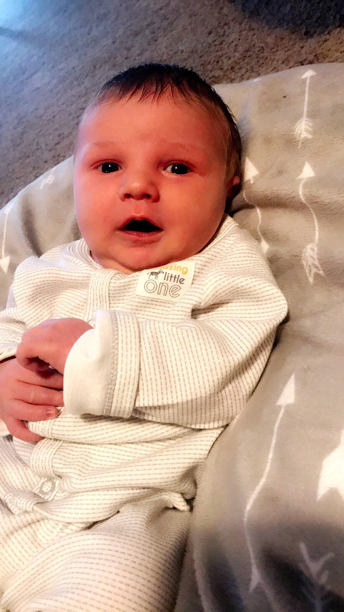 Leyton is registered to the contest to win money with this photo: baby, cheek, child, chin, eye, face, facial_expression, forehead, head, lip, nose, person, skin, smile, toddler