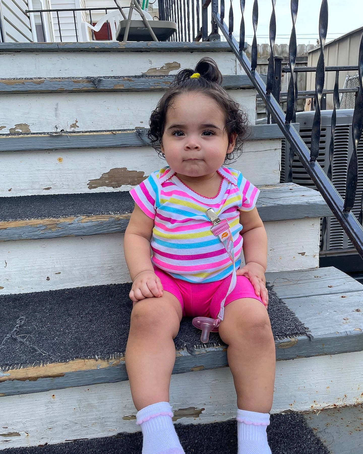 Sariah is registered to the contest to win money with this photo: baby_toddler_clothing, beauty, eye, fun, grass, hairstyle, happy, knee, leg, leisure, line, magenta, pattern, person, pink, shorts, skin, sleeve, thigh, toddler