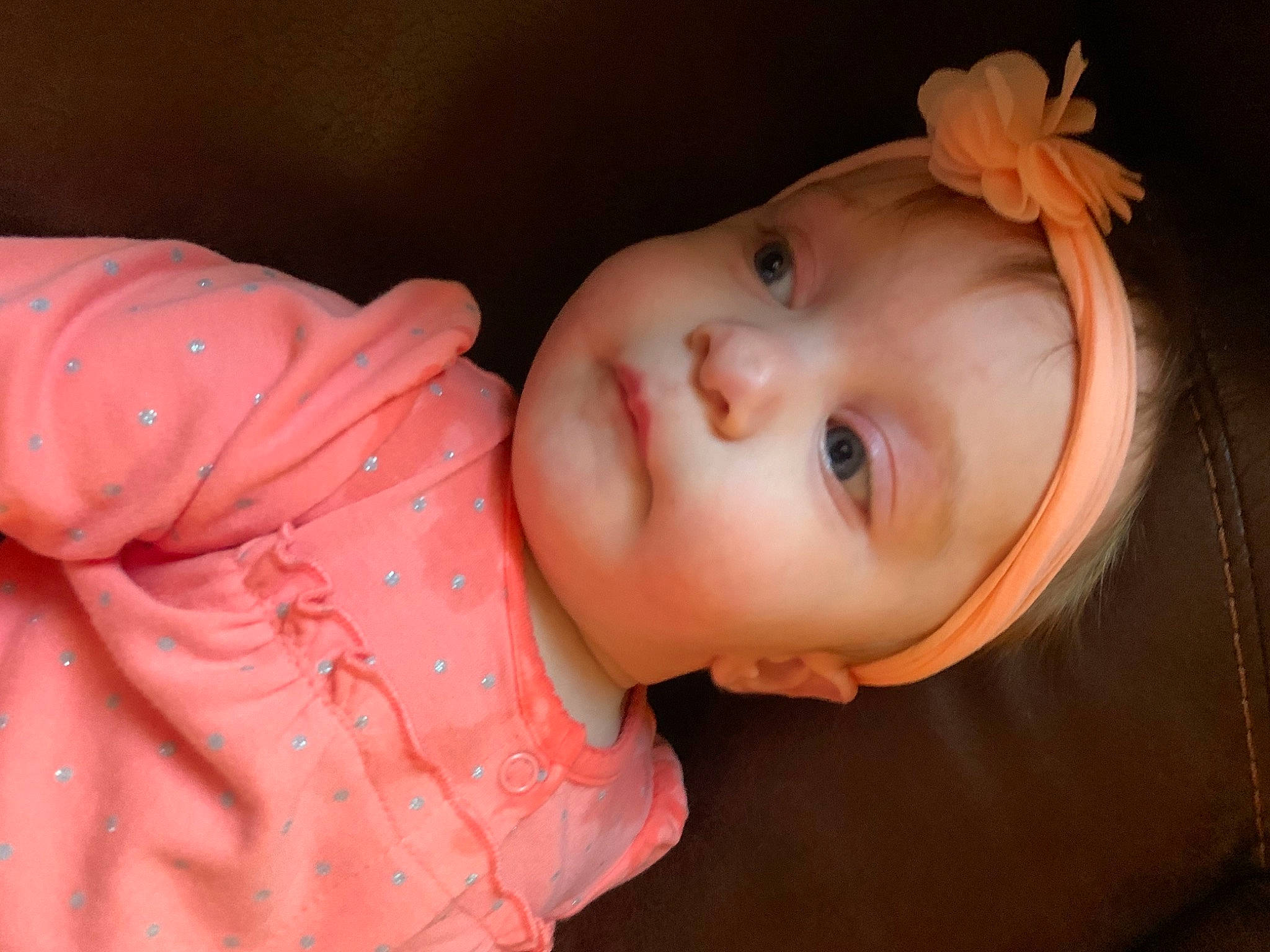 Avery is registered to the contest to win money with this photo: baby, baby_toddler_clothing, cheek, child, chin, eye, eyebrow, eyelash, face, fun, happy, head, iris, lip, mouth, nose, person, pink, skin, sleeve